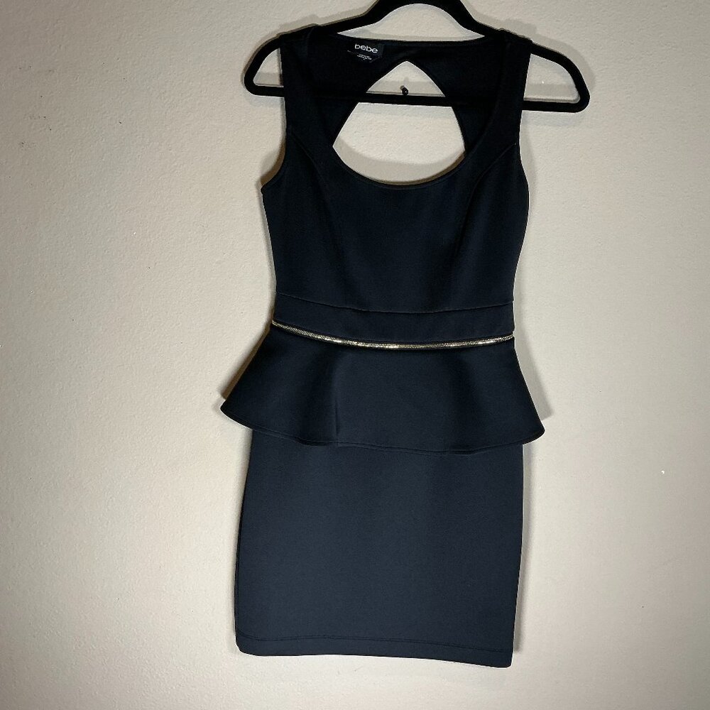 DEB Peplum Sheath Dress in Black